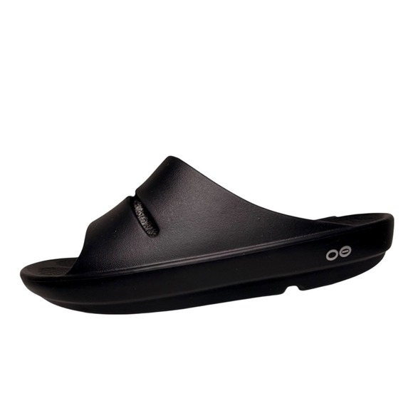 OOFOS OOahh Recovery Slide Sandals Black Unisex Comfort Orthopedic M9 W11 EU 42 - Picture 8 of 12